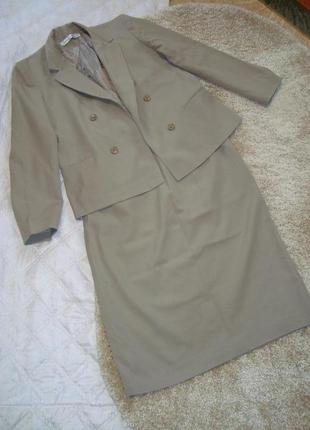 Винтажный костюм - пиджак, юбка1 фото