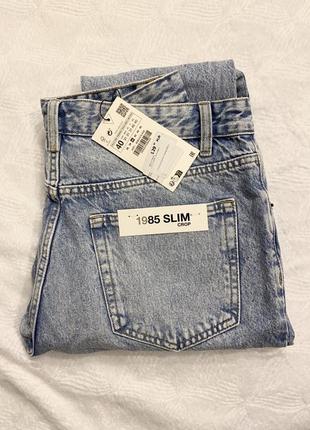 Укорочені джинси slim fit zara чоловічі нова колекція 20234 фото