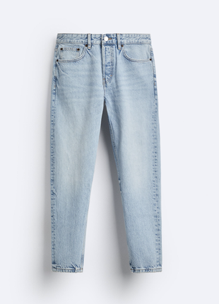 Укорочені джинси slim fit zara чоловічі нова колекція 20235 фото