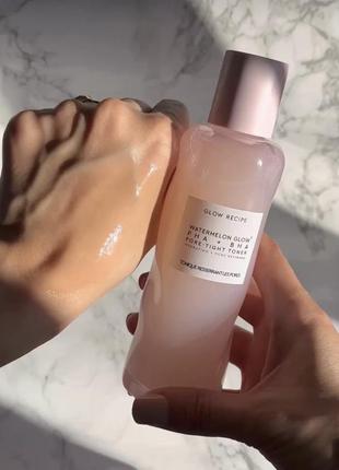 Тонік тонер для обличчя з кислотами glow recipe watermelon glow pha + bha pore-tight toner, 150 ml