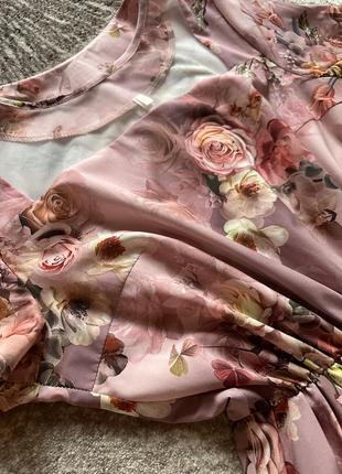 Платье плиссе,цветочный принт, для женщины,миди,турецкий производитель3 фото
