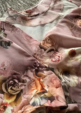 Платье плиссе,цветочный принт, для женщины,миди,турецкий производитель5 фото