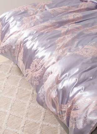 Сімейні та євро розміри постільної білизни тм вілюта (вилюта viluta) сатин жакард tiare, малюн.23216 фото