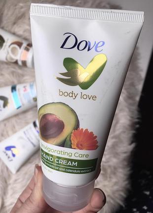 🥑 крем для сухої шкіри рук з олією авокадо й екстрактом календули dove body love invigorating care with avocado oil and calendula extract 75 ml мл