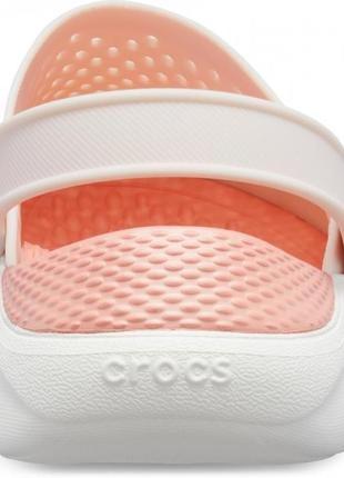 Женские кроксы crocs literide clog white/powder6 фото