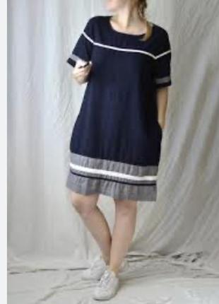 Льняное платье миди платье прямого кроя