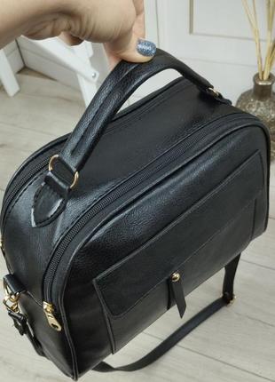 Женская сумка в классическом деловом стиле на 2 отделения5 фото