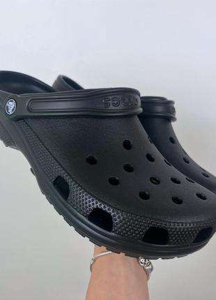 Кроксы сабо crocs classic black original унисекс черные