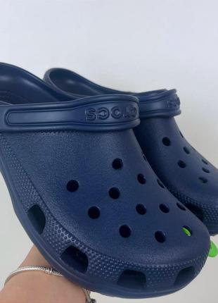 Кроксы сабо crocs classic navy original унисекс синие2 фото