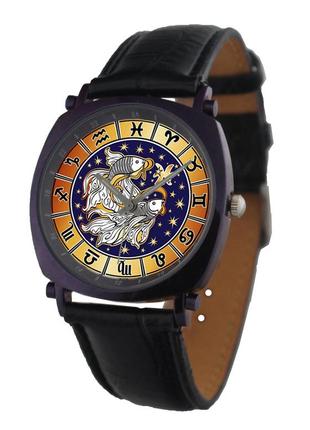 Часы женские дизайнерские newday со знаком зодиака рыбы