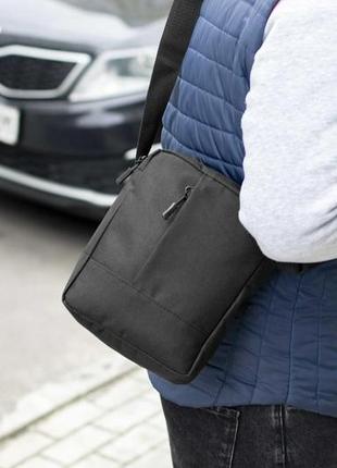 Мужская городская сумка мессенджер odin сумка планшетка спортивная барсетка через плече тканевая черная5 фото