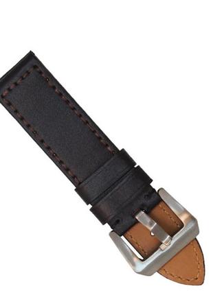 Ремінці для годинників шкіряні з декоративною строчкою розмір 22 мм