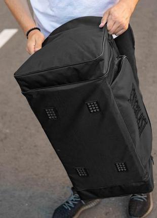 Мужская спортивная сумка everlast plus черная тканевая для тренировок и экипировки на 60 литров8 фото