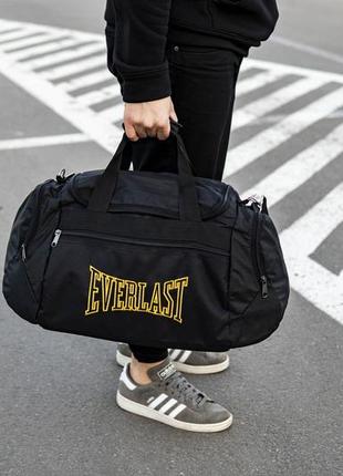 Спортивная сумка everlast черная тканевая для тренировок, фитнеса и зала на 36 литров3 фото