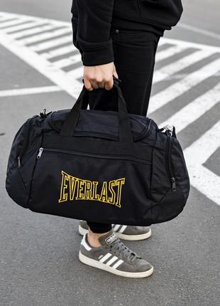 Спортивная сумка everlast черная тканевая для тренировок, фитнеса и зала на 36 литров2 фото