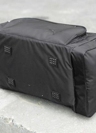 Мужская спортивная дорожная сумка plus тканевая черная вместительная для тренировок на 60 литров7 фото