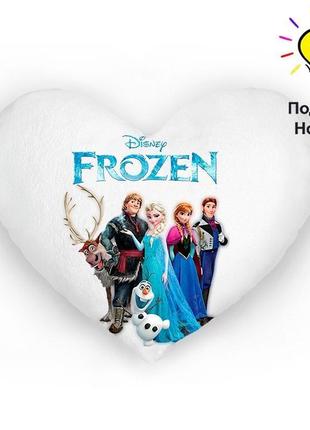 Подушка нічник frozen — світна іграшка фрозен холодне серце