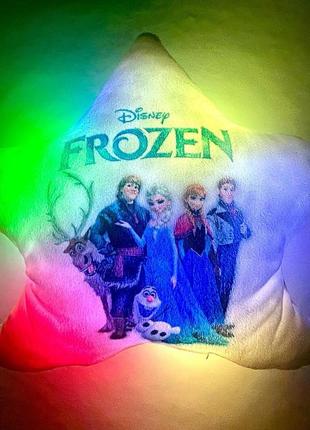 Подушка нічник frozen — світна іграшка фрозен холодне серце6 фото