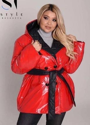 Женская куртка удлиненная зимняя из плащевки на силиконе 250 размеры норма и батал2 фото