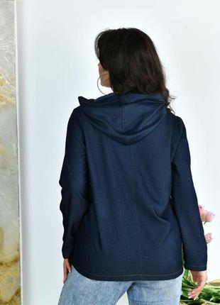 Джинсовая куртка с пуговицами весна-осень размеры батал10 фото