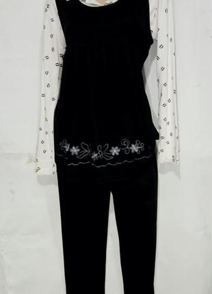 Пижама женская черно белая размер м2 фото