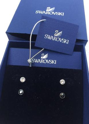 Комплект сережки swarovski1 фото
