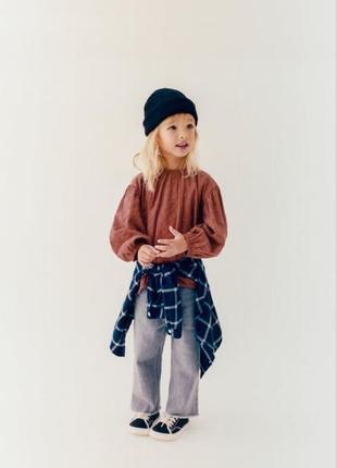 Блуза з квітковою вишивкою зара zara 18-24m