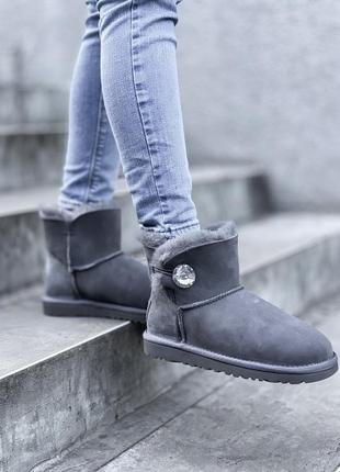 Шикарные женские угги ugg mini bailey button2 фото