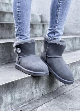 Шикарные женские угги ugg mini bailey button3 фото