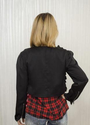 Фирменное болеро на молнии, укороченный пиджак с длинным рукавом2 фото