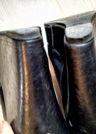 Высококачественные кожаные италия сапоги женские на платформе шкіряні вестерн бахрома7 фото