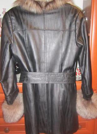 Продам кожаную зимнюю куртку с подстёжкой из кролика.2 фото