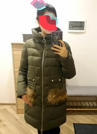 Зимняя курточка цвета хакки.3 фото