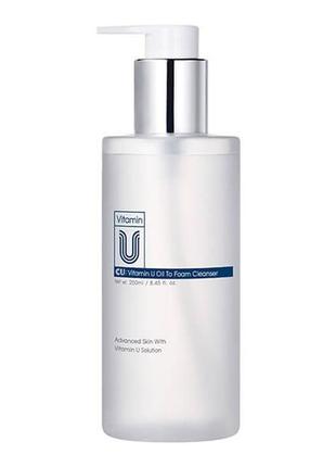 Очищувальна гідрофільна олія-пінка 2 в 1 cu skin vitamin u oil to foam cleanser, 250мл