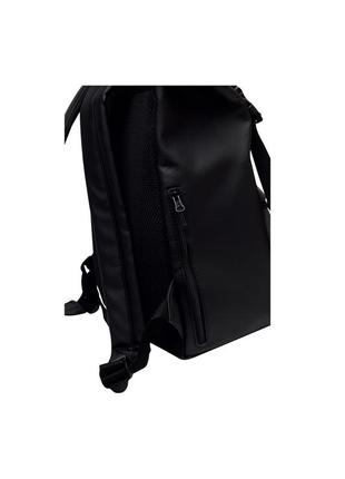 Вместительный черный мужской рюкзак-рол для путешествий2 фото