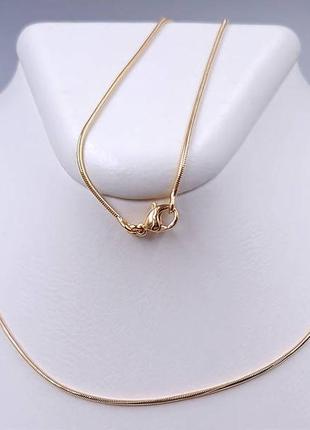 Ланцюжок хр m&l. позолота 18к. довжина: 50 см. ширина: 1 мм. круглий снейк