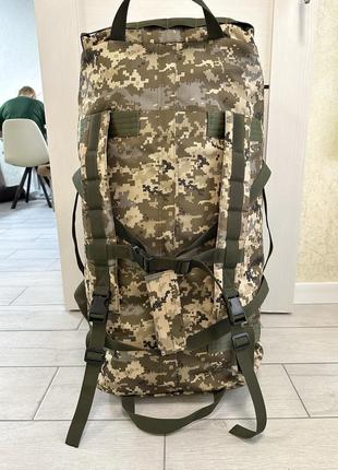 Вещевой рюкзак баул сумка - армейский баул пиксель всу на 130л с двойного слоя ткани
