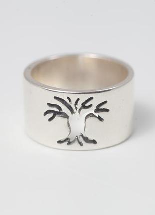 Серебряное кольцо "древо жизни" широкое. gatojewelry