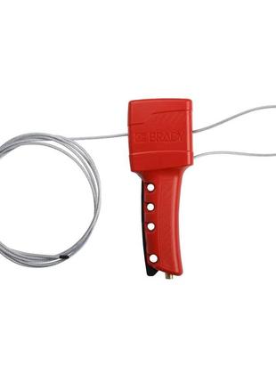 Блокировка кабеля универсального назначения – стальной кабель с пвх покрытием, красный.