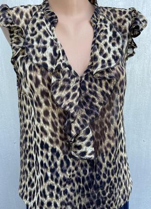 Гарна леопардова блуза5 фото