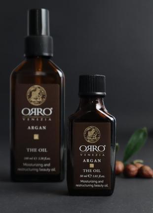 Питательное аргановое масло для волос orro venezia argan  oil