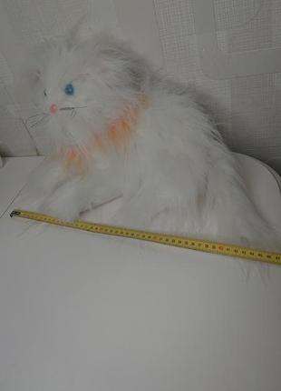 Мягкая игрушка белая кошка из германии6 фото