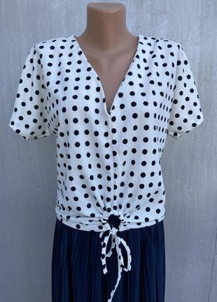 Красивая блуза в горох (зара)