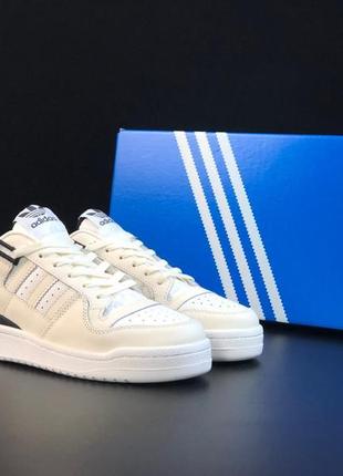 Кросівки adidas forum beige / шикарні шкіряні кросівки адідас для чоловіків / топові спортивні кросівки чоловічі адідас2 фото