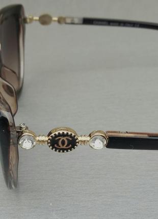 Chanel окуляри кішечки жіночі сонцезахисні коричневі4 фото