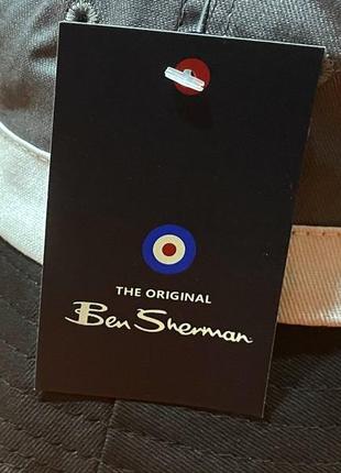 Ben sherman script logo cotton bucket hat in black панама оригинал панамка унисекс7 фото