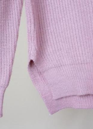 Стильный свитер гольф пудрово-розовый3 фото