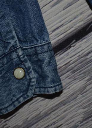 10 - 11 лет 146 см фирменная обалденная джинсовая рубашка моднику rebel рейбел8 фото