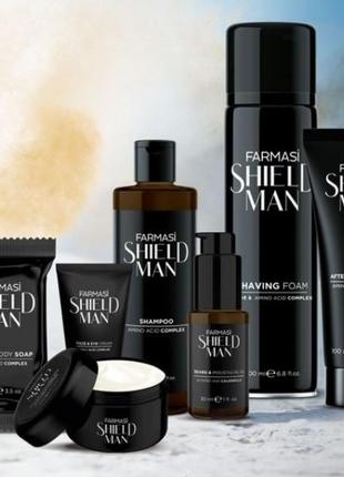 Мужской шампунь shield man amino acid farmasi 225 мл.