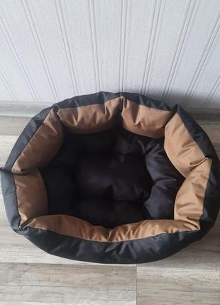 Лежак для собак цуценят  котів 40х30см чорний + койот3 фото